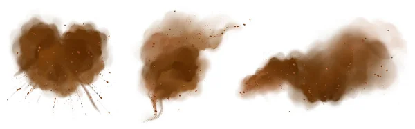 Chocolade of koffiepoeder barsten, splash explosie — Stockvector