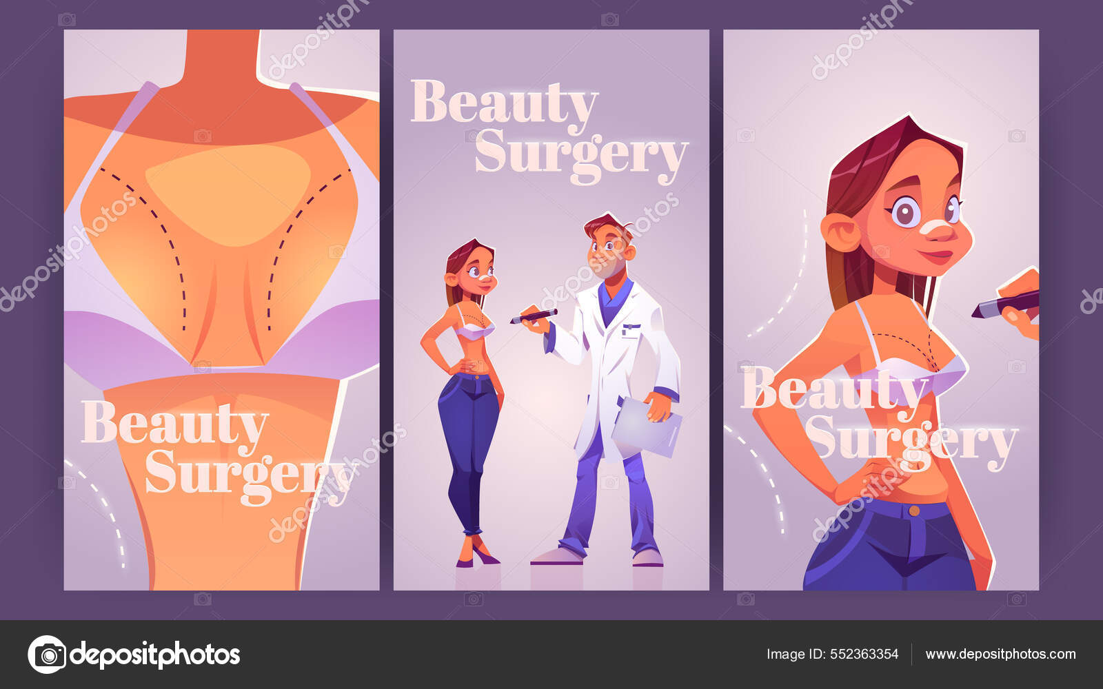 Cirurgia Do Nariz Da Mulher Dos Desenhos Animados Ilustração Stock -  Ilustração de perfil, conceito: 103514026, image size:1600x1000