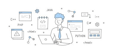 Programcı kod karalama konsepti geliştirir, geliştirici