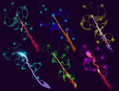 Sihirli değnekler, büyücü, büyücü, peri asası ya da silah