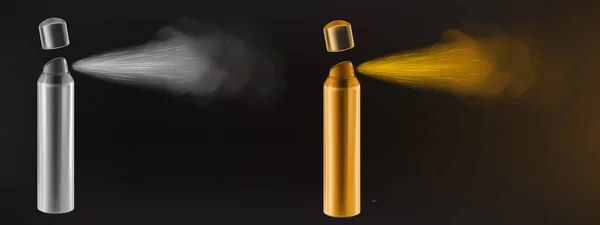Spray, nevel spatten uit aerosol fles — Stockvector