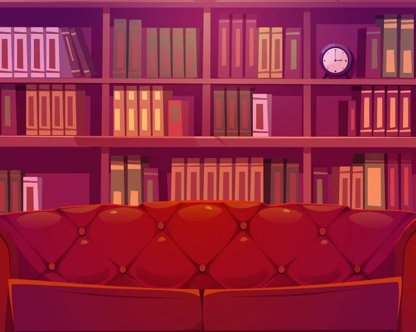 Cartoon Hintergrund Luxus alten Zimmer oder Bibliothek — Stockvektor