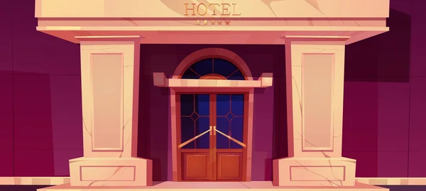 Luxury hotel building exterior — Image vectorielle