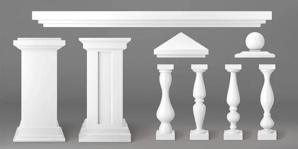 Architektonické prvky balustrády — Stockový vektor