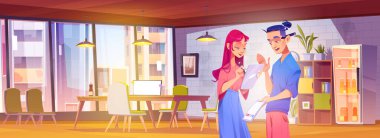 Creative graphic designers in coworking office