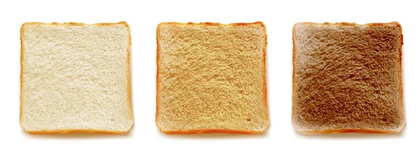 Pain Grillé Pour Sandwich Vecteur Isolé Ensemble Illustration Réaliste Vue — Image vectorielle