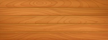 Ahşap yemek masası üst görünümü, gerçekçi vektör arkaplanı. Boş tezgah, tahta duvar veya zemin yüzeyi, kahverengi ahşap doku.