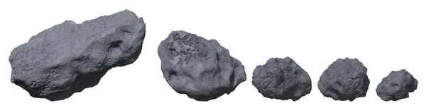 Stein Asteroiden Realistische Vektorillustration Meteor Oder Raum Felsen Oder Felsen — Stockvektor