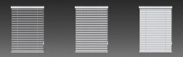 Window Venetian Blinds Jalousie Curtains Isolated Transparent Background Vector Realistic — Archivo Imágenes Vectoriales