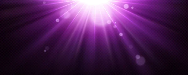 Light Background Purple Beams Flare Effect Glow Transparent Layout Abstract — Διανυσματικό Αρχείο