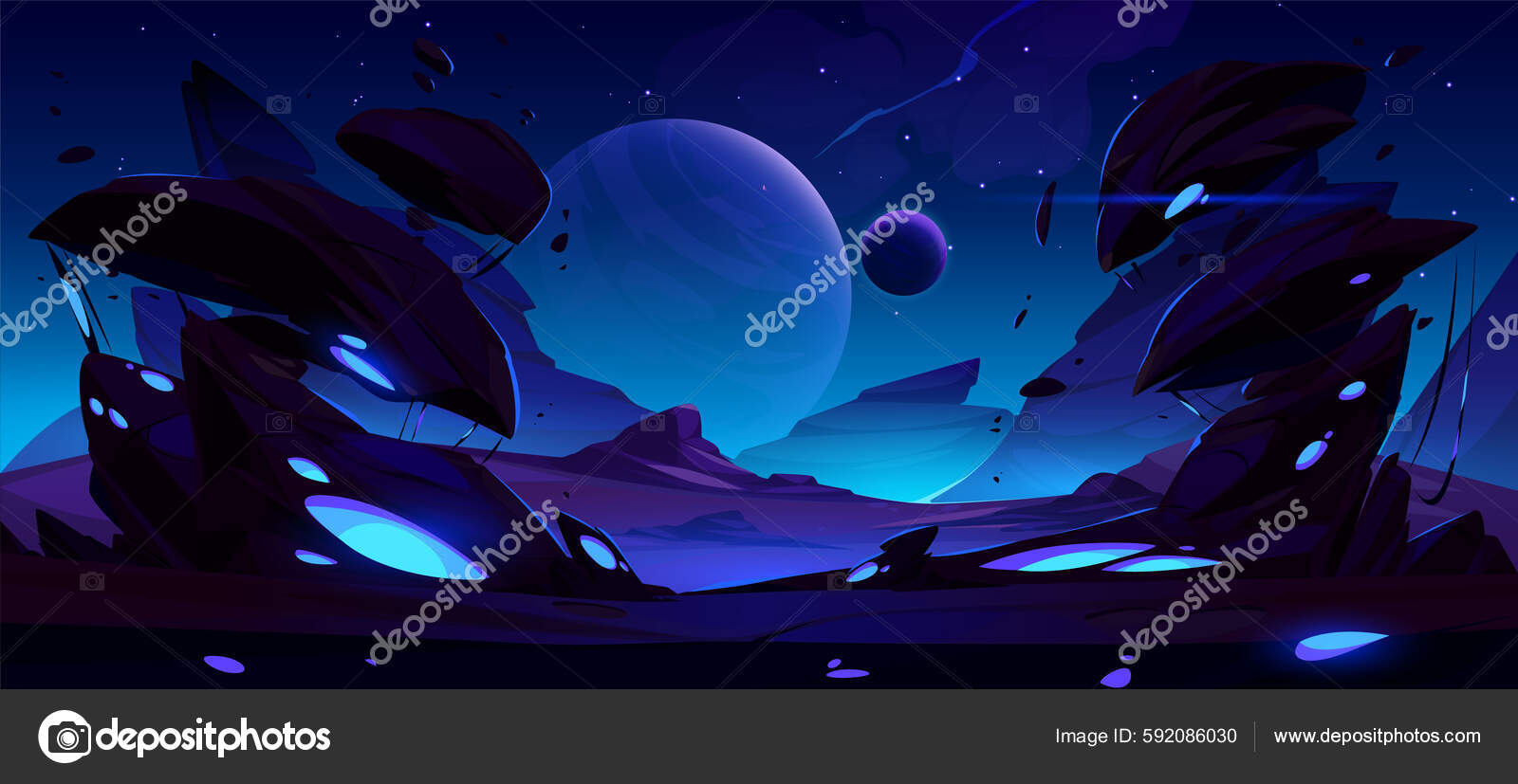 Ilustração de desenho animado Alien Outer Space, Gráficos - Envato Elements