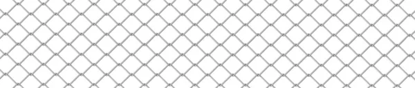 Metal Fence Mesh Pattern Steel Wire Grid Isolated White Background — ストックベクタ