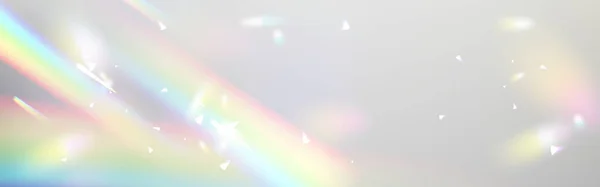Overlay Rainbow Flare Effect Lens Glare Sunlight Rays Vector Realistic — Stockvektor