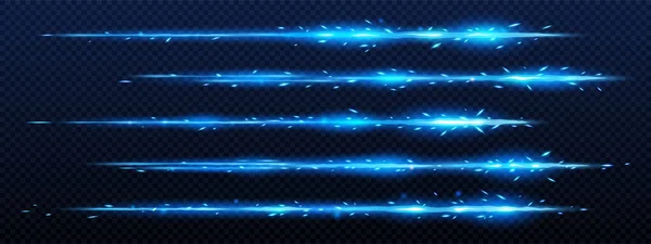 Blue Fire Lines Light Sparks Cracker Trail Effect Isolated Petard — Stockový vektor