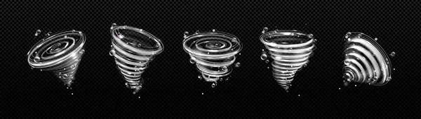 Tornado Air Bubbles Cleanliness Effect Detergent Thunderstorm Swirls Soap Isolated — Image vectorielle