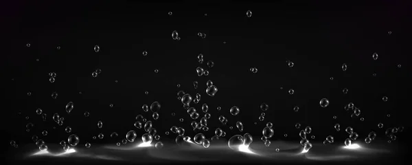 Agua Hirviendo Fondo Abstracto Con Burbujas Aire Superficie Líquida Movimiento — Vector de stock