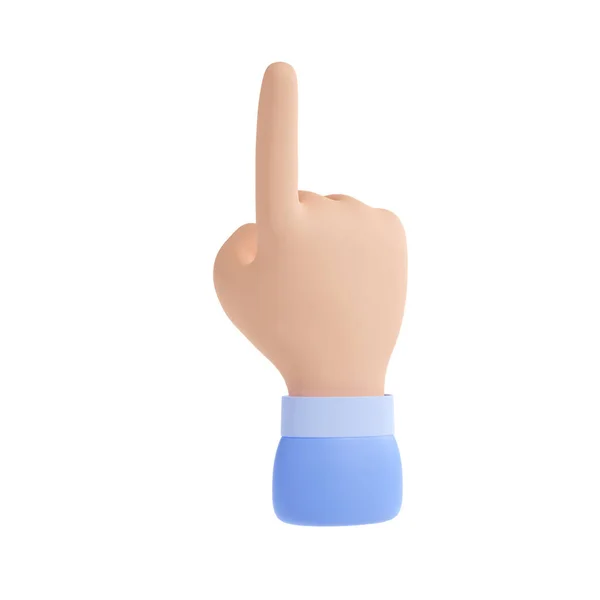 Render Pointing Hand Gesture Male Palm Index Finger Showing Have — Stock Photo, Image