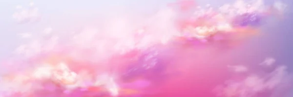 Fantástico Fondo Cielo Tranquilo Rosa Lila Con Textura Nube Suave — Vector de stock