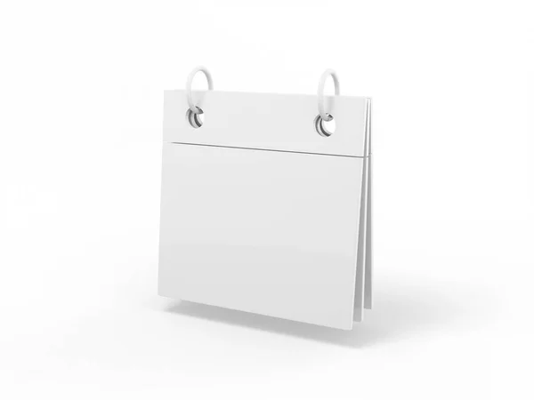 White One Color Desk Calendar White Flat Background Minimalistic Design — Stock Photo, Image