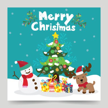 Xmas vektör çizim sanatının noel pankartı dekorasyonu