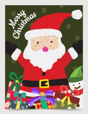 El çizimi Noel Baba, Kardan Adam Kardan Adam, tasarım tasarımı. 