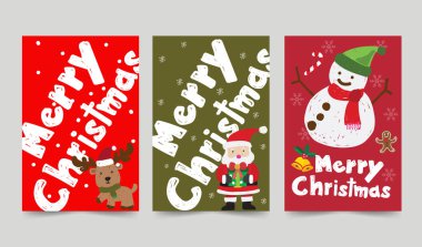 Xmas vektör çizim sanatının noel kartı koleksiyonu dekorasyonu