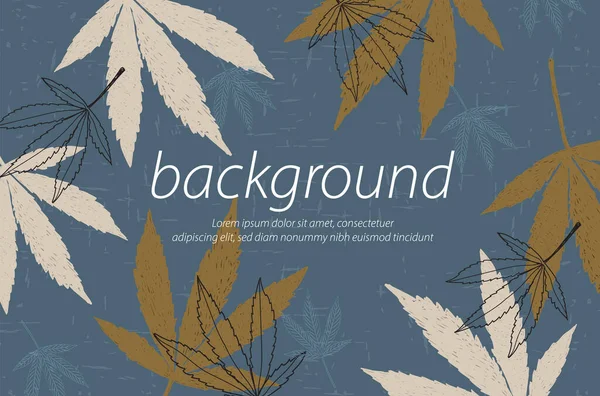 mavi arkaplan desenli kenevir krem altın rengi duvar kağıdı sanat tasarımı çizimi illüstrasyonuName 