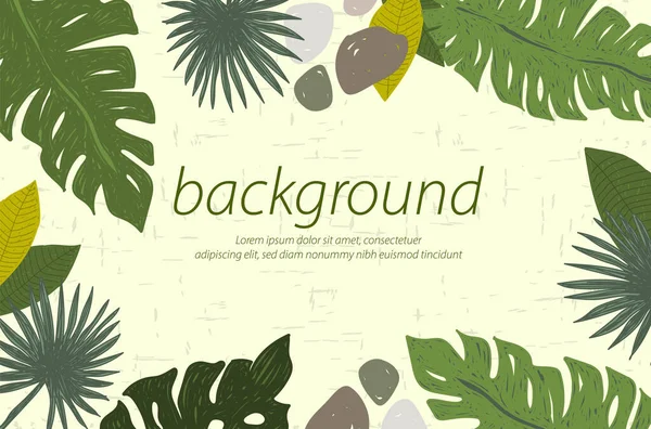 tropikal doğa yeşil arka plan çizim sanat tasarım çizim çizim çizim çizim çizim vektörü