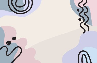 soyut kontür çizim uzay kremi arkaplan elementi sanat tasarımı illüstrasyon vektör çizimi kavramları