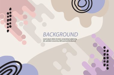 Geometrik şekiller, dokular ve elementlerle modern vektör çizimi. kapak sayfası, web sitesi, arkaplan resmi ve diğer tasarımlar ile birlikte düzenlenebilir ve kullanılabilir..