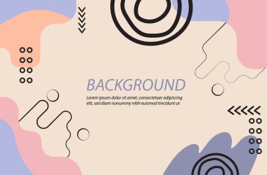 Metin için kopyalama alanı olan düzenlenebilir soyut hikaye şablonları kümesi. Elle boyanmış modern vektör dizisi