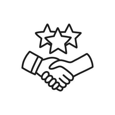 iyi anlaşma karalama simgesi, vektör illüstrasyonu