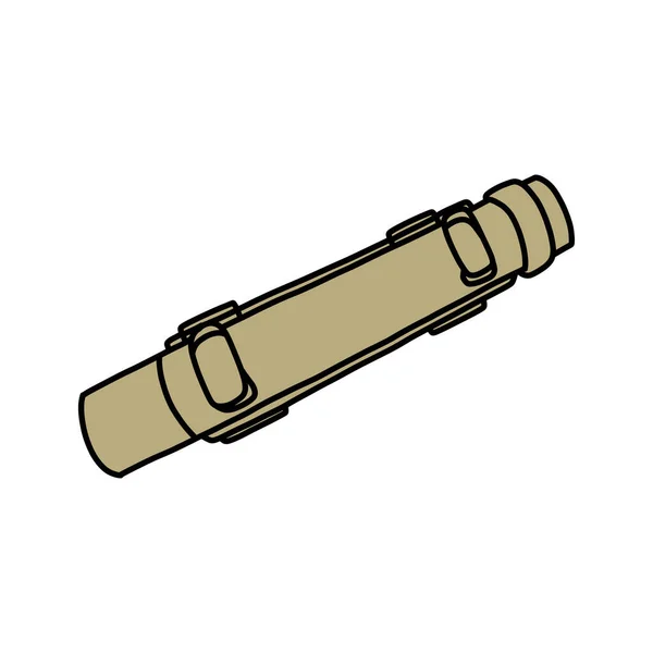 Sushi Bazooka Doodle Icoon Vector Illustratie — Stockvector