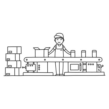 Şerit taşıyıcı karalama simgesi, vektör illüstrasyonu