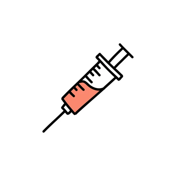 Syringe Doodle Icon Vector Illustration — Stock Vector