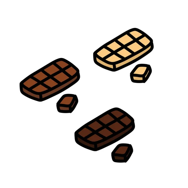 チョコレートバーのドアのアイコンベクトルイラスト — ストックベクタ