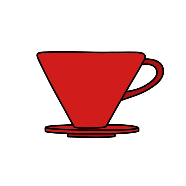 V60 Μέθοδος Καφέ Εικονίδιο Doodle Διανυσματική Απεικόνιση — Διανυσματικό Αρχείο