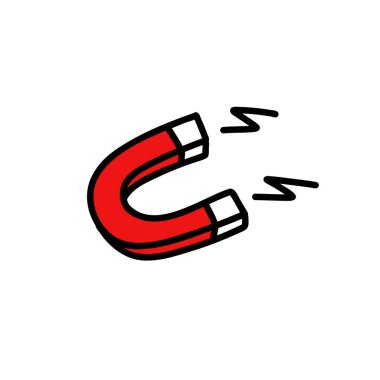 Mıknatıs karalama simgesi, vektör çizimi