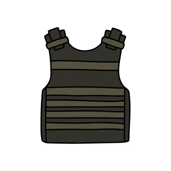 Körperpanzer Doodle Symbol Vektorillustration — Stockvektor