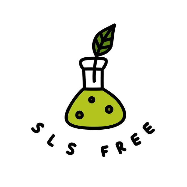 Sls Free Sign Doodle Icon Vector Illustration — 스톡 벡터