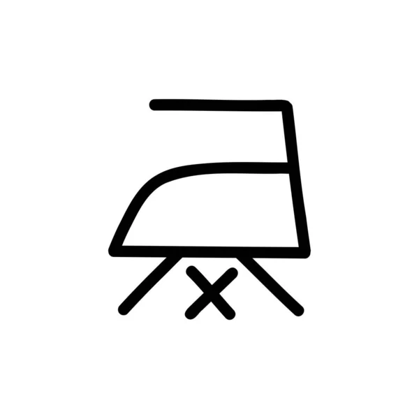 Nicht Mit Dampfsymbol Doodle Symbol Bügeln Vektor Illustration — Stockvektor