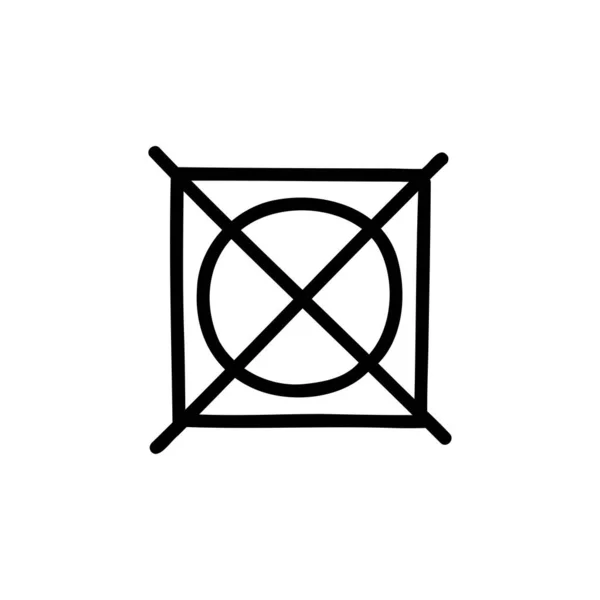 Pas Culbuter Symbole Séchage Icône Doodle Illustration Vectorielle — Image vectorielle