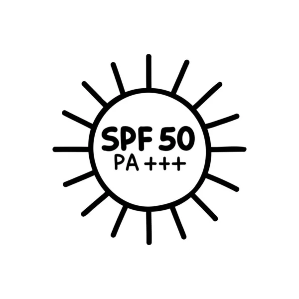Ikona Ochrany Proti Slunci Vektorová Ilustrace — Stockový vektor