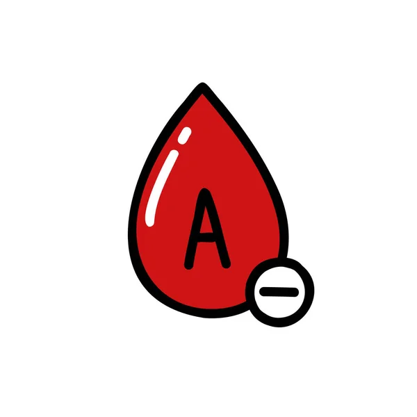 Blood Type Doodle Icon Vector Illustration — Stok Vektör