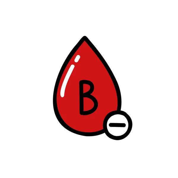 Blood Type Doodle Icon Vector Illustration — Vector de stock