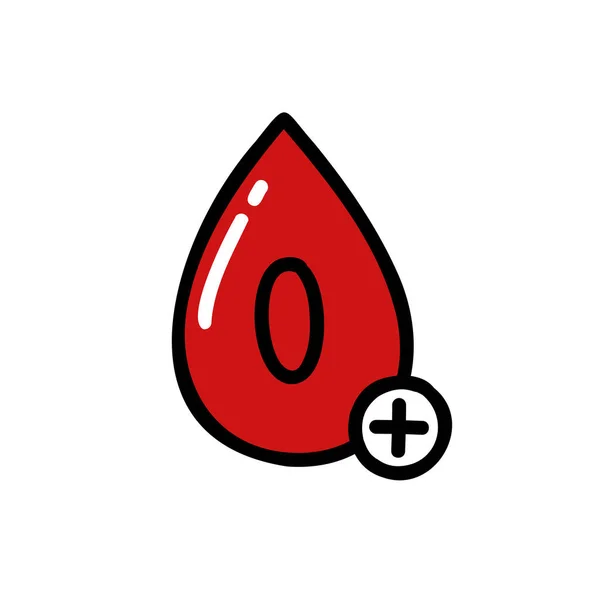 Blood Type Doodle Icon Vector Illustration — Stock vektor