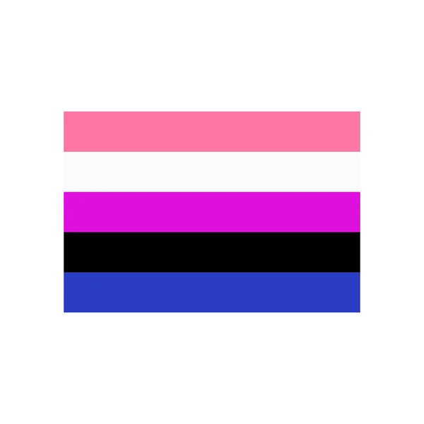 Genderfluid Orgullo Bandera Garabato Icono Vector Ilustración — Vector de stock