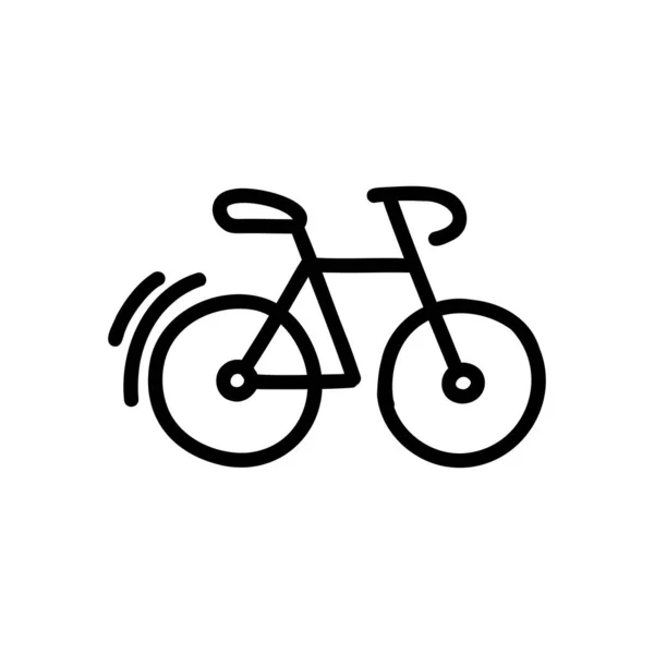 Kerékpár Firka Ikon Vektor Illusztráció — Stock Vector