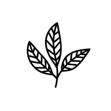 Yaprak karalama simgesi, vektör illüstrasyonu