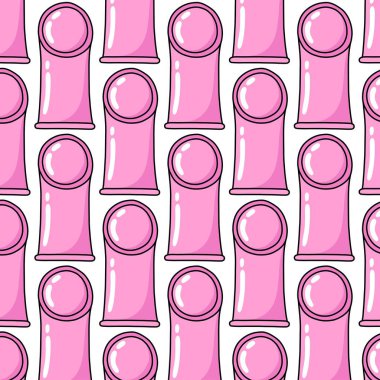 Kadın prezervatif çizimi, vektör çizimi